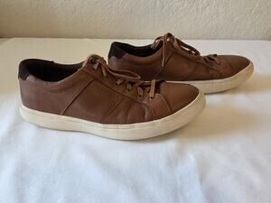 Rockport Brown Leather Casual Sneakers Men's Size 9.5 Lace Up Comfort Shoes